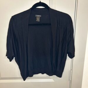 Ann Taylor Cardigan Short Sleeve Black